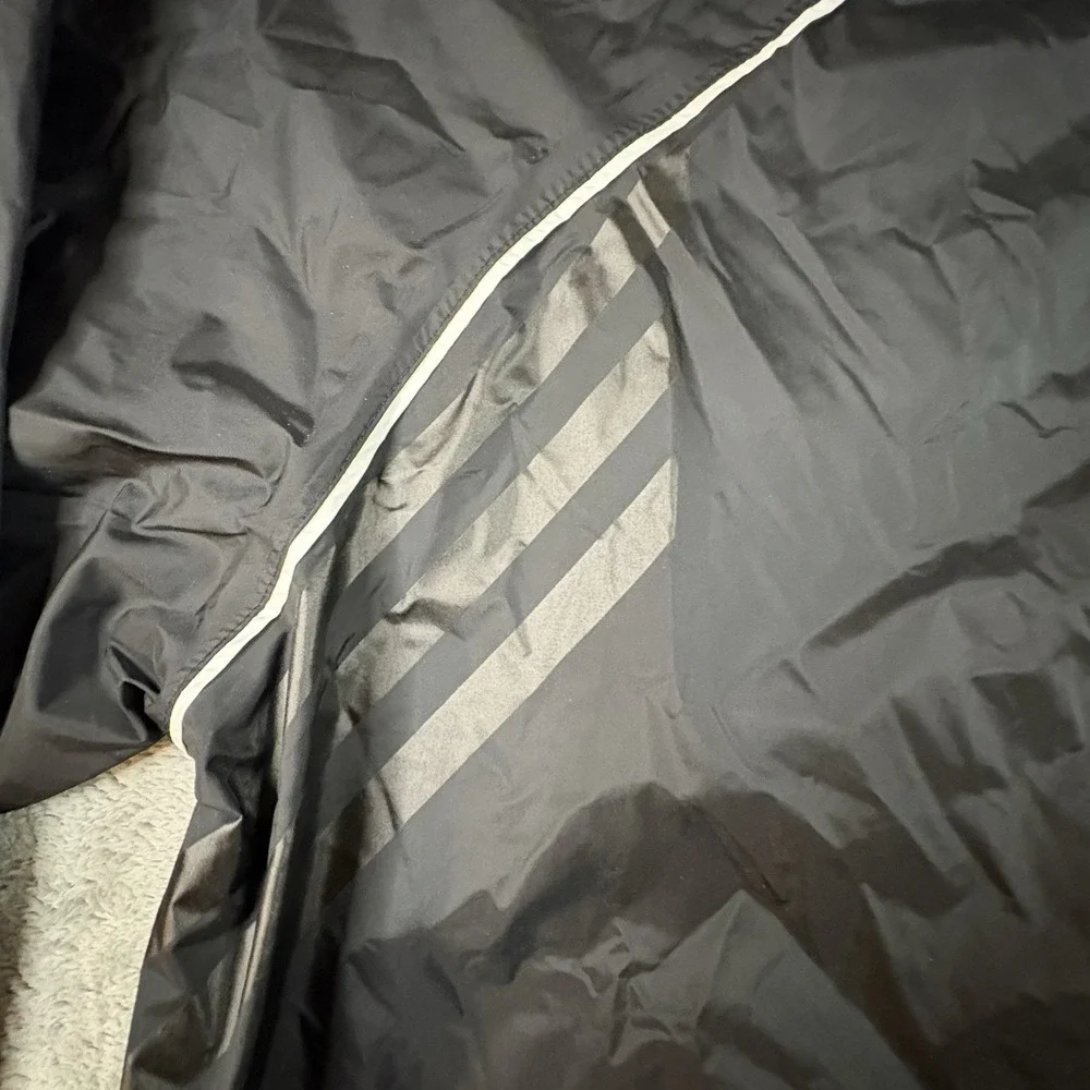 Adidas Golf Men's XXL Black ClimaProof Packable Rain Jacket Full Zip Windbreaker